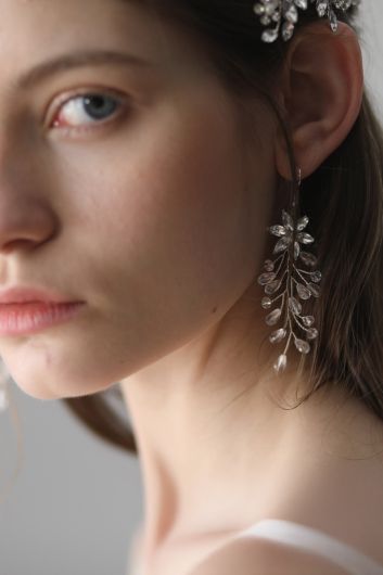 Crystal Cascade Drop Earrings for Evening Gowns