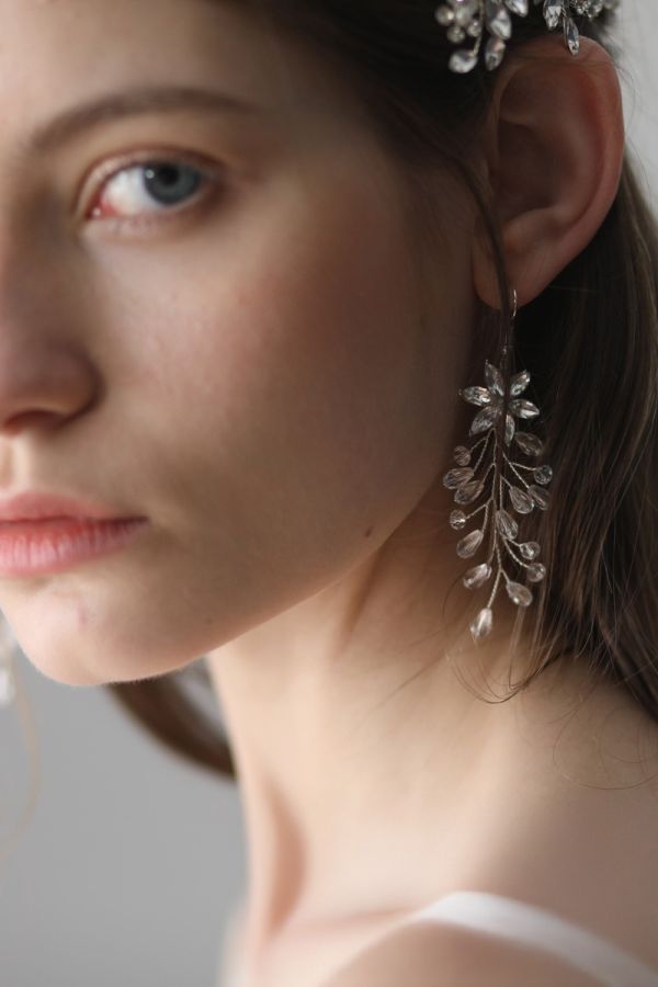 Crystal Cascade Drop Earrings for Evening Gowns