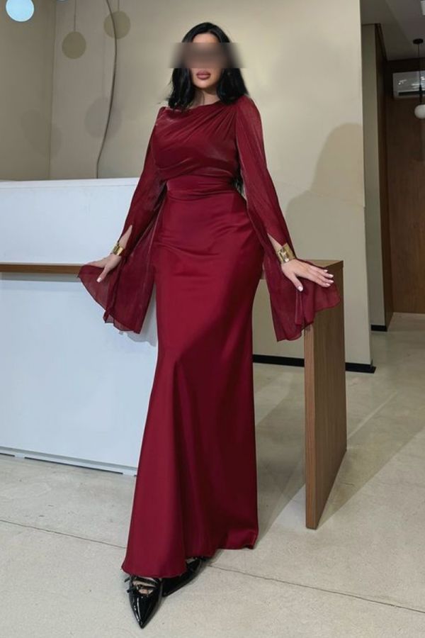 Crimson Elegance Gown