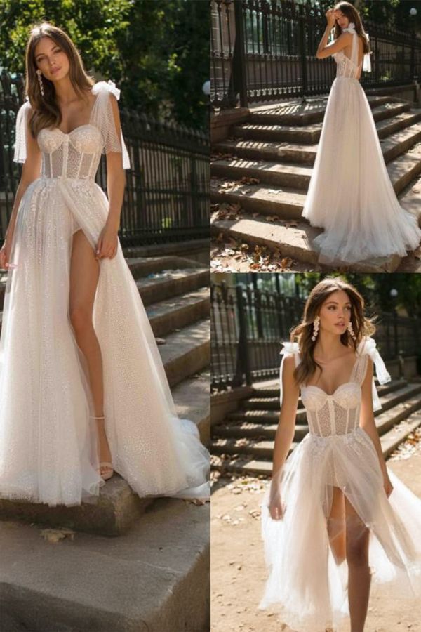 Romantic Tulle Off-Shoulder Bridal Gown