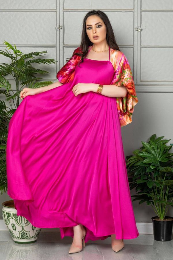 Vibrant Fuchsia Flow Gown