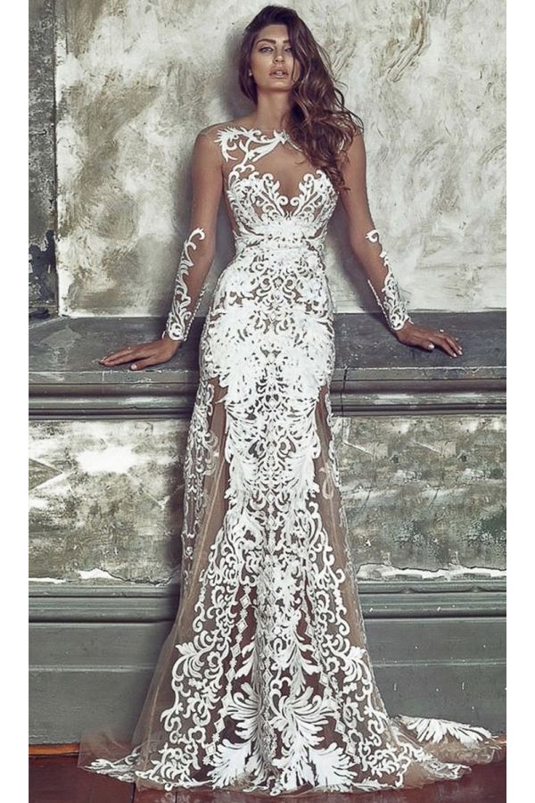 Ethereal Lace Illusion Gown