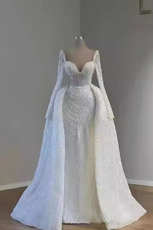 Sparkling V-Neck Mermaid Gown with Detachable Cape for Formal Events